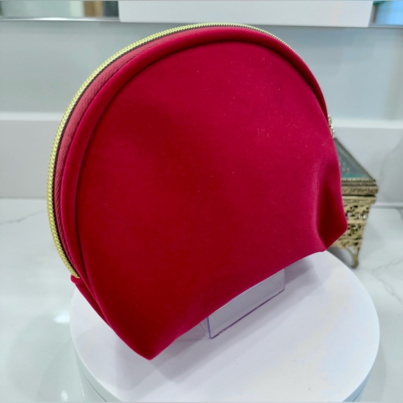 Le Mini Macaron Magenta Velour Makeup/Cosmetics Bag - EUC - Picture 7 of 13